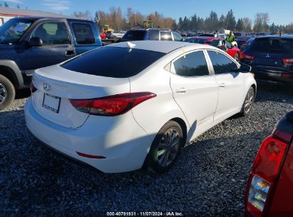 Lot #3035094873 2015 HYUNDAI ELANTRA SE