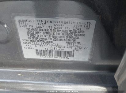 Lot #2995294782 2017 NISSAN VERSA NOTE SV