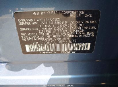 Lot #3035072870 2021 SUBARU FORESTER