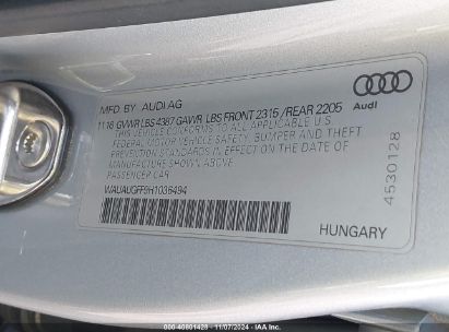 Lot #2992832308 2017 AUDI A3 2.0T PREMIUM