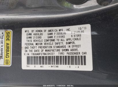 Lot #3035094809 2011 ACURA TL 3.5