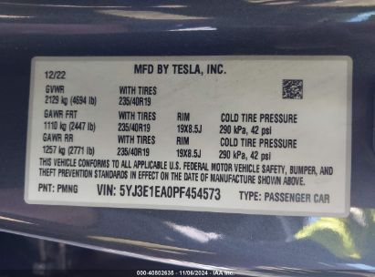 Lot #3035707881 2023 TESLA MODEL 3 REAR-WHEEL DRIVE