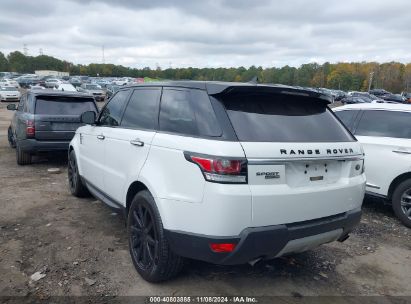 Lot #3005345685 2016 LAND ROVER RANGE ROVER SPORT 3.0L V6 SUPERCHARGED HSE