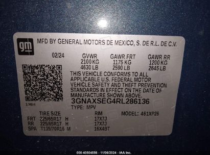 Lot #2997780868 2024 CHEVROLET EQUINOX LS