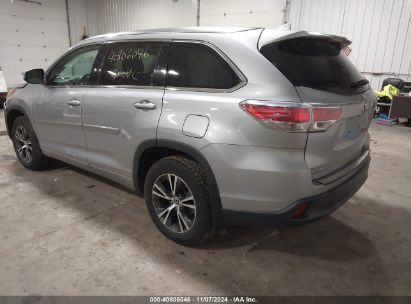 Lot #3035083679 2016 TOYOTA HIGHLANDER XLE V6