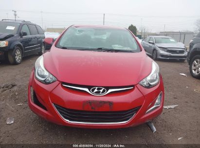 Lot #3030609955 2016 HYUNDAI ELANTRA SE