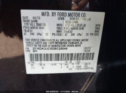 Lot #2997780864 2013 FORD EDGE SEL