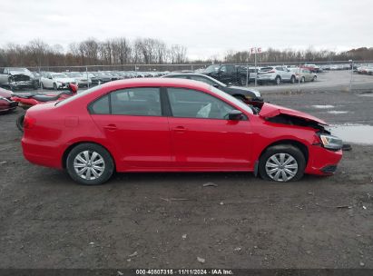 Lot #2997770951 2012 VOLKSWAGEN JETTA 2.0L S