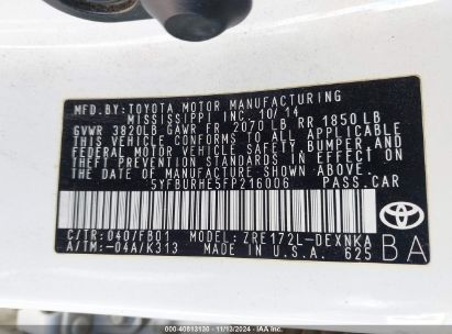 Lot #3035094736 2015 TOYOTA COROLLA LE PLUS