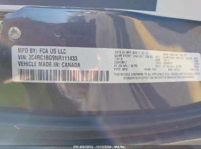 Lot #3035072297 2022 CHRYSLER PACIFICA TOURING L