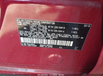 Lot #3035072273 2018 TOYOTA RAV4 SE