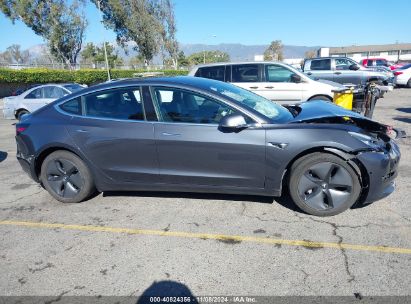 Lot #3045360793 2018 TESLA MODEL 3 LONG RANGE/MID RANGE