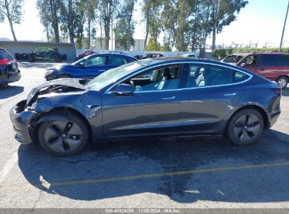 Lot #3045360793 2018 TESLA MODEL 3 LONG RANGE/MID RANGE