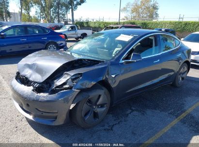 Lot #3045360793 2018 TESLA MODEL 3 LONG RANGE/MID RANGE