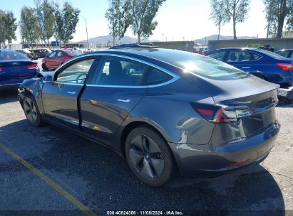 Lot #3045360793 2018 TESLA MODEL 3 LONG RANGE/MID RANGE