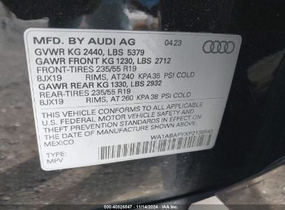 Lot #2992835018 2023 AUDI Q5 PREMIUM 40 TFSI QUATTRO S TRONIC