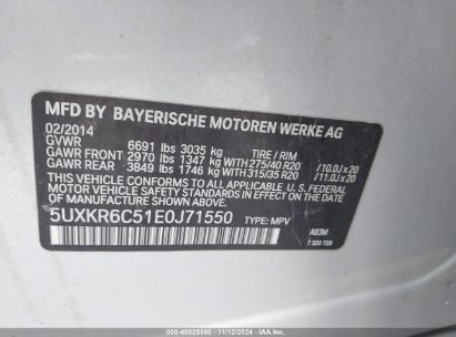 Lot #3035083547 2014 BMW X5 XDRIVE50I