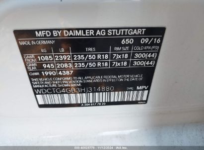 Lot #2995294105 2017 MERCEDES-BENZ GLA 250 4MATIC