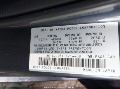 Lot #2992835069 2015 MAZDA MAZDA6