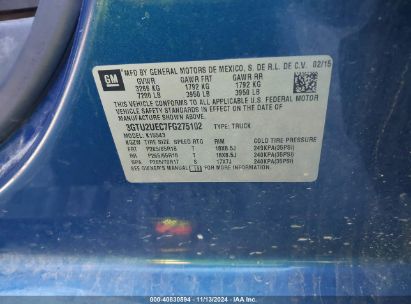 Lot #3052075481 2015 GMC SIERRA 1500 SLE