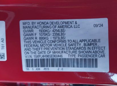 Lot #2995301076 2025 HONDA CIVIC  HYBRID SPORT TOURING