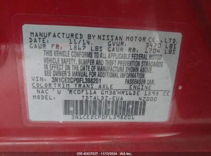 Lot #3037543892 2015 NISSAN VERSA NOTE SV