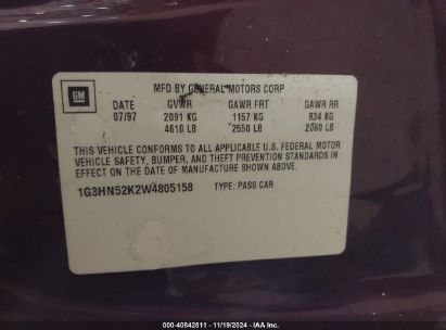 Lot #2997780602 1998 OLDSMOBILE EIGHTY-EIGHT LS