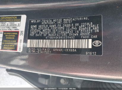 Lot #2994067933 2008 TOYOTA CAMRY HYBRID