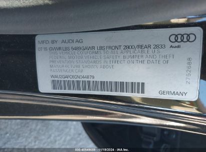 Lot #3050079634 2016 AUDI A7 3.0T PREMIUM PLUS