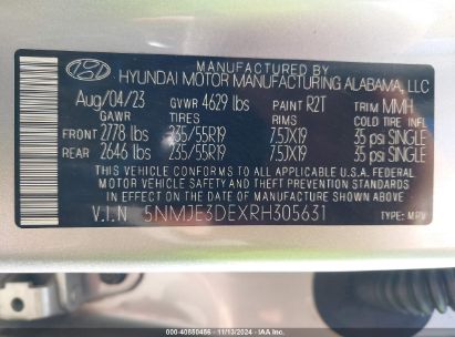 Lot #2997780750 2024 HYUNDAI TUCSON LIMITED