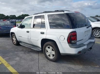 Lot #2981760858 2003 CHEVROLET TRAILBLAZER LT