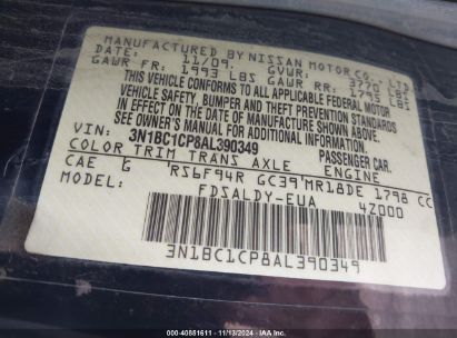 Lot #3035071888 2010 NISSAN VERSA 1.8S