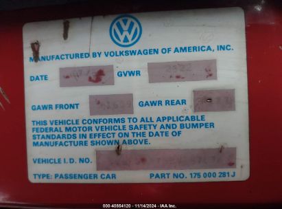 Lot #2992831952 1981 VOLKSWAGEN RABBIT L CUSTOM