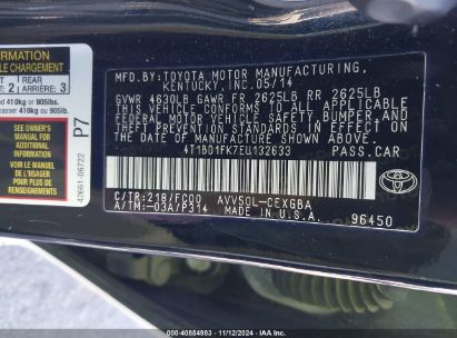 Lot #2992821286 2014 TOYOTA CAMRY HYBRID XLE