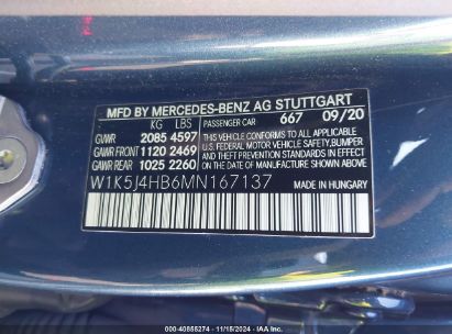 Lot #3051083274 2021 MERCEDES-BENZ CLA 250 4MATIC