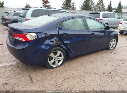 Lot #3035083173 2013 HYUNDAI ELANTRA GLS