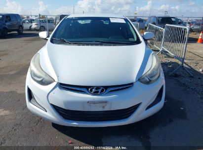 Lot #3035094516 2016 HYUNDAI ELANTRA SE