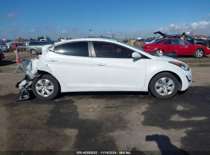 Lot #3035094516 2016 HYUNDAI ELANTRA SE