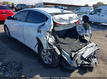 Lot #3035094516 2016 HYUNDAI ELANTRA SE