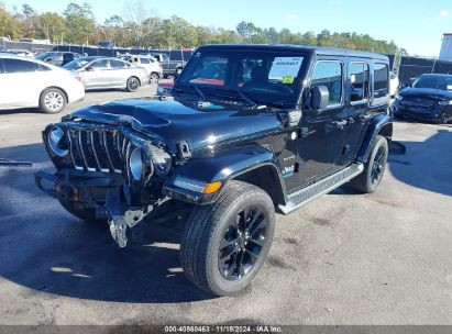 Lot #3056069559 2021 JEEP WRANGLER 4XE UNLIMITED SAHARA 4X4