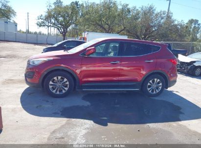 Lot #3021947355 2014 HYUNDAI SANTA FE SPORT 2.4L