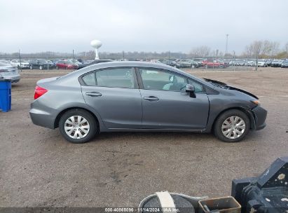 Lot #3035083152 2012 HONDA CIVIC LX