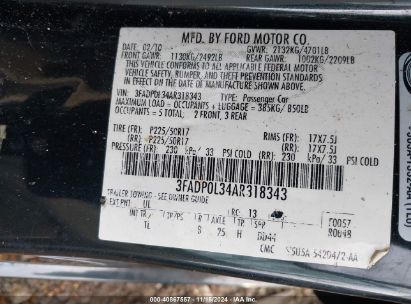 Lot #2992834480 2010 FORD FUSION HYBRID