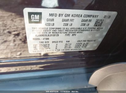 Lot #3042568965 2020 BUICK ENCORE GX FWD SELECT