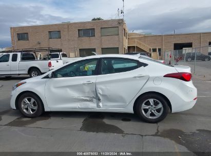 Lot #3049253795 2014 HYUNDAI ELANTRA SE