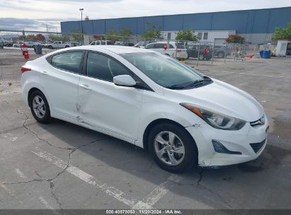 Lot #3049253795 2014 HYUNDAI ELANTRA SE