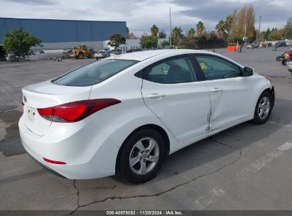 Lot #3049253795 2014 HYUNDAI ELANTRA SE