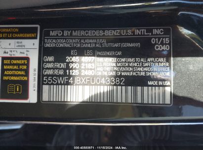 Lot #3053062819 2015 MERCEDES-BENZ C 300 LUXURY/SPORT