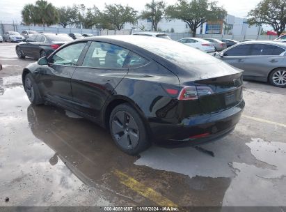 Lot #3035071149 2023 TESLA MODEL 3 REAR-WHEEL DRIVE