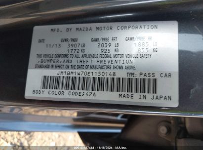 Lot #3049470829 2014 MAZDA MAZDA3 I GRAND TOURING